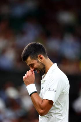 Novak Djokovic during his quarter-final match Wimbledon Tennis Championships, Day 9, The All England Lawn Tennis and Croquet Club, London, UK - 07 Jul 2026London The All England Lawn Tennis and United Kingdom  Copyright: xJamesxMarsh Shutterstockx 16978027fg