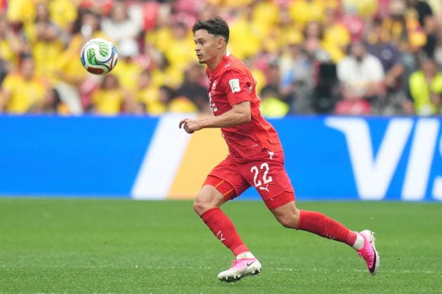 FIFA World Cup, WM, Weltmeisterschaft, Fussball 2026 - Round of 16 - Switzerland vs Colombia Fabian Rieder of Switzerland in action during the FIFA World Cup 2026 Round of 16 match Switzerland against Colombia, in Vancouver, Canada, 07 July 2026. VANCOUVER Canada  Copyright: xBOBxFRIDx