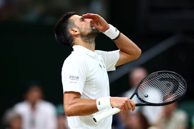 Novak Djokovic dejected during his quarter-final match Wimbledon Tennis Championships, Day 9, The All England Lawn Tennis and Croquet Club, London, UK - 07 Jul 2026London The All England Lawn Tennis and United Kingdom  Copyright: xJamesxMarsh Shutterstockx 16978027fq