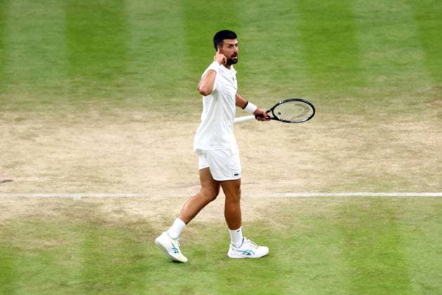 Novak Djokovic reacts during his quarter-final match Wimbledon Tennis Championships, Day 9, The All England Lawn Tennis and Croquet Club, London, UK - 07 Jul 2026London The All England Lawn Tennis and United Kingdom  Copyright: xKieranxMcManus Shutterstockx 16978030go