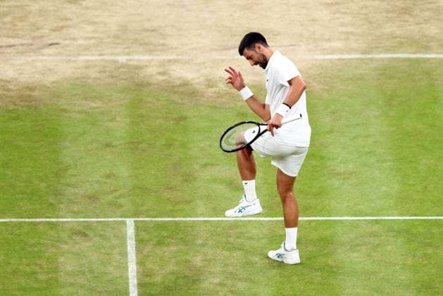 Novak Djokovic celebrates winning his quarter-final match Wimbledon Tennis Championships, Day 9, The All England Lawn Tennis and Croquet Club, London, UK - 07 Jul 2026London The All England Lawn Tennis and United Kingdom  Copyright: xKieranxMcManus Shutterstockx 16978030gq
