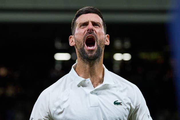 July 7, 2026, London, London, Great Britain: Novak Djokovic of Serbia celebrates the win of the match and reacts very emotional to his Fans during The Championships Wimbledon , 7.7.2026 in London (All England Lawn Tennis and Croquet Club), Great Britain Tennis 2026: Grand Slam: The Championships Wimbledon: 9th Day: Quarterfinal: DJOKOVIC 7:6 3:6 6:3 6:7 7:6 AUGER-ALLIASSIME  - ZUMAs343 20260707_zsp_s343_149 Copyright: xMathiasxSchulzx
