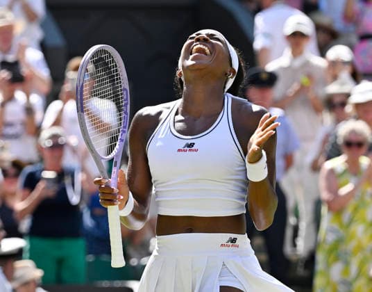 The Championships Wimbledon 2026 The Championships Wimbledon 2026 Day 9 07 07 2026 Coco Gauff (USA) beats Jessica Pagula to reach semi-finals Photo:- Roger Parker International Sports Fotos Ltd London UK Copyright: xx