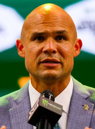 July 7, 2026, Frisco, Texas, USA: FRISCO, TX : Baylor head football coach DAVE ARANDA addresses the media during the 2026 Monster Energy Big 12 Media Days at the Ford Center in Frisco on Tuesday. Frisco USA - ZUMAm257 20260707_zsp_m257_042 Copyright: xBrianxMcLeanx