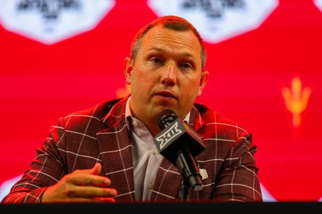 July 7, 2026, Frisco, Texas, USA: FRISCO, TX : Arizona State head football coach KENNY DILINGHAM addresses the media during the 2026 Monster Energy Big 12 Media Days at the Ford Center in Frisco on Tuesday. 2026 Big 12 Media Days  - ZUMAm257 20260707_zsp_m257_037 Copyright: xBrianxMcLeanx