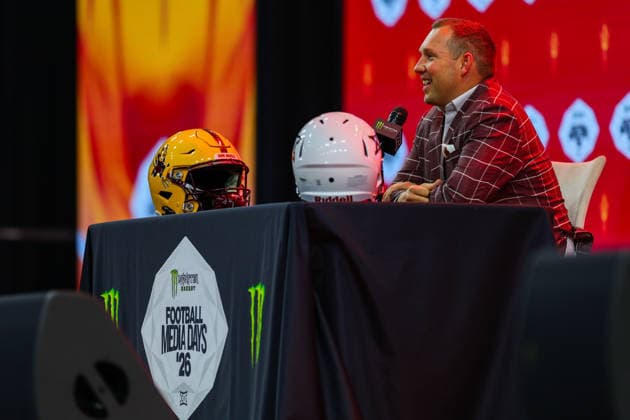 July 7, 2026, Frisco, Texas, USA: FRISCO, TX : Arizona State head football coach KENNY DILINGHAM addresses the media during the 2026 Monster Energy Big 12 Media Days at the Ford Center in Frisco on Tuesday. Frisco USA - ZUMAm257 20260707_zsp_m257_043 Copyright: xBrianxMcLeanx