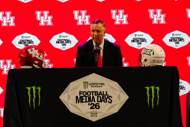 July 7, 2026, Frisco, Texas, USA: FRISCO, TX : University of Houston head football coach WILLIE FRITZ addresses the media during the 2026 Monster Energy Big 12 Media Days at the Ford Center in Frisco on Tuesday. Frisco USA - ZUMAm257 20260707_zsp_m257_054 Copyright: xBrianxMcLeanx