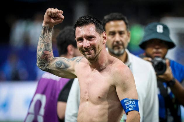 FOOTBALL : Argentina vs Egypt FIFA World Cup, WM, Weltmeisterschaft, Fussball 2026. Atlanta Stadium (Mercedes-Benz Stadium), Atlanta, Georgia, United States. 07 07 2026. Lionel Messi 10 (Argentine)  Copyright: xx