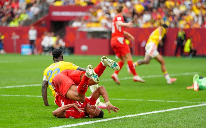 Switzerland v Colombia - FIFA World Cup, WM, Weltmeisterschaft, Fussball 2026 - Round of 16 VANCOUVER, CANADA - JULY 07: Davinson Sanchez (23) of Colombia in action during the 2026 FIFA World Cup Round of 16 match between Switzerland and Colombia at BC Place in Vancouver, British Columbia, Canada, on July 07, 2026. Ercin Erturk Anadolu Vancouver Canada. Editorial use only. Please get in touch for any other usage.  Copyright: x2026xAnadoluxErcinxErturkx