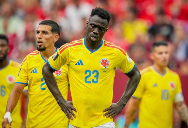 Switzerland v Colombia - FIFA World Cup, WM, Weltmeisterschaft, Fussball 2026 - Round of 16 VANCOUVER, CANADA - JULY 07: Davinson Sanchez (23) of Colombia looks on during the 2026 FIFA World Cup Round of 16 match between Switzerland and Colombia at BC Place in Vancouver, British Columbia, Canada, on July 07, 2026. Ercin Erturk Anadolu Vancouver Canada. Editorial use only. Please get in touch for any other usage.  Copyright: x2026xAnadoluxErcinxErturkx