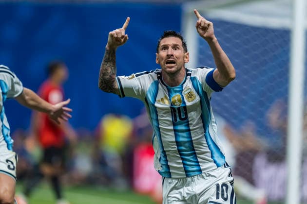 July 7, 2026, Atlanta, Georgia, USA: Argentina forward Lionel Messi (10) celebrates after scoring a goal against Egypt during their World Cup: Round of 16 match at Atlanta Stadium in ATLANTA, Georgia. Argentina defeats Egypt 3:2 in regulation play. World Cup: Round Of 16: Argentina Vs Egypt: Lionel Messi  - ZUMAa161 20260707_aaa_a161_340 Copyright: xWalterxArcex xGMGx