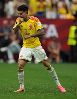 (260708) -- VANCOUVER, July 8, 2026 -- Luis Diaz reacts during the penalty shootout of the round of 16 match between Switzerland and Colombia at the 2026 FIFA World Cup, WM, Weltmeisterschaft, Fussball at BC Place Vancouver in Vancouver, Canada, on July 7, 2026. ) (SP)CANADA-VANCOUVER-FOOTBALL-FIFA WORLD CUP-ROUND OF 16-SUI VS COL MengxYongmin 
