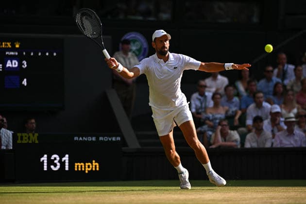 2026 Wimbledon - Novak Djokovic Novak Djokovic (SRB) during his quarter final round match at the 2026 Wimbledon Championships at the AELTC in London, UK on July 7, 2026. Photo by Corinne Dubreuil ABACAPRESS.COM London  Copyright: xDubreuilxCorinne ABACAx