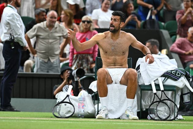 2026 Wimbledon - Novak Djokovic Novak Djokovic (SRB) during his quarter final round match at the 2026 Wimbledon Championships at the AELTC in London, UK on July 7, 2026. Photo by Corinne Dubreuil ABACAPRESS.COM London  Copyright: xDubreuilxCorinne ABACAx