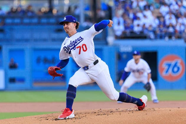 July 7, 2026, Los Angeles, California, USA: Starting pitcher, Justin Wrobleski 70 of the Los Angeles Dodgers during a regular season MLB, Baseball Herren, USA game against the Colorado Rockies on Tuesday July 7, 2026 at Dodger Stadium in Los Angeles, California. JAVIER ROJAS PI Los Angeles USA - ZUMAp124 20260707_zaa_p124_020 Copyright: xJavierxRojasx