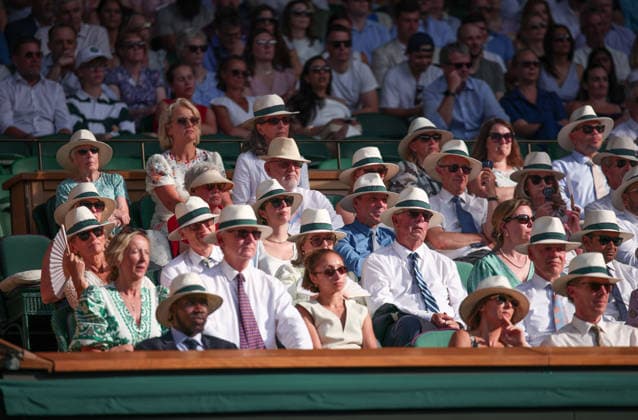 Wimbledon Feature, Zuschauer, Fans in der Royal Box Tennis - Wimbledon 2026 - Grand Slam ITF ATP, Tennis Herren WTA, Tennis Damen - AELTC - London - - Great Britain - 7 July 2026. *** Wimbledon Feature, Spectators, Fans in the Royal Box Tennis Wimbledon 2026 Grand Slam ITF ATP WTA AELTC London Great Britain July 7, 2026 Copyright: xJuergenxHasenkopfx