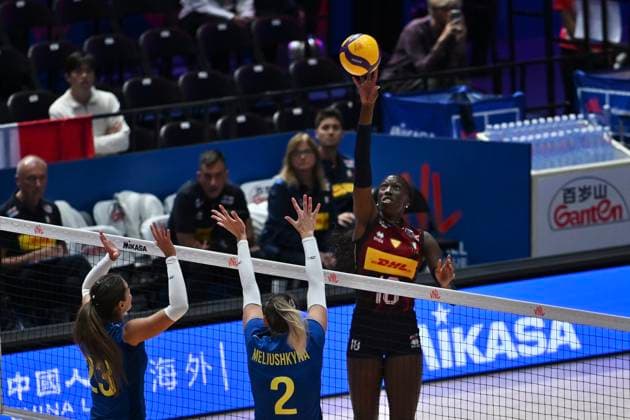 RECORD DATE NOT STATED HONG KONG-SPORTS Volleyball Nations League Hong Kong Paola Ogechi Egonu (No.18) from team Italy during the match between Italy and Ukraine Volleyball Nations League Hong Kong 2026 in Hong Kong, July 8, 2026.NEXPHER Kobe Li Hong Kong