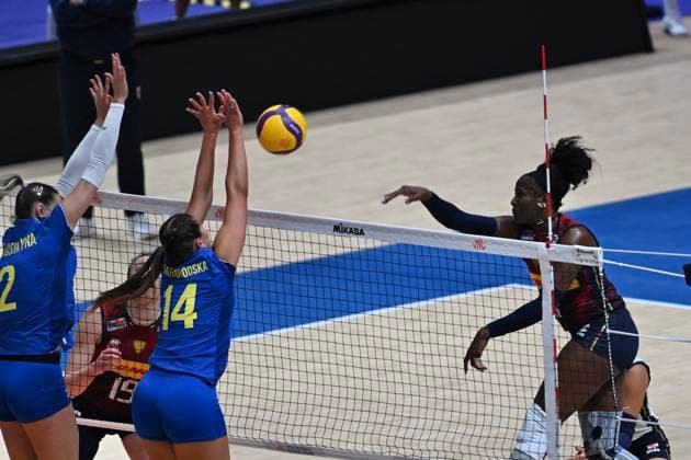RECORD DATE NOT STATED HONG KONG-SPORTS Volleyball Nations League Hong Kong Myriam Fatime Sylla (No.17) from team Italy during the match between Italy and Ukraine Volleyball Nations League Hong Kong 2026 in Hong Kong, July 8, 2026.NEXPHER Kobe Li Hong Kong