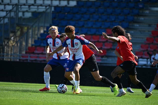 Football : Olympique Lyonnais and Macon 71 - Friendly football match - 08 07 2026 HAMDANI Adil of Lyon during the Friendly football match between Olympique Lyonnais and Macon 71 at GOLTC Decines Charpieu Lyon on July 08 2026 , France LYONFrance  Copyright: xMouradxAllilix
