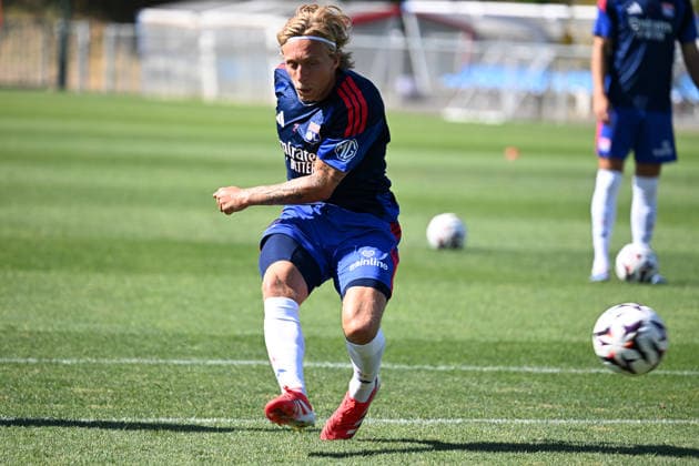 Football : Olympique Lyonnais and Macon 71 - Friendly football match - 08 07 2026 BIDSTRUP Mads of Lyon during the Friendly football match between Olympique Lyonnais and Macon 71 at GOLTC Decines Charpieu Lyon on July 08 2026 , France LYONFrance  Copyright: xMouradxAllilix