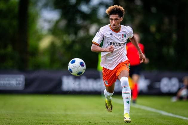 WEURT , 08-07-2026 , Sportpark De Kamp , season 2026 2027 , Dutch Preseason football , match between NEC and MSV Duisburg , picture shows NEC player Noe Lebreton NEC - MSV Duisburg (friendly)  x204927905x Copyright: