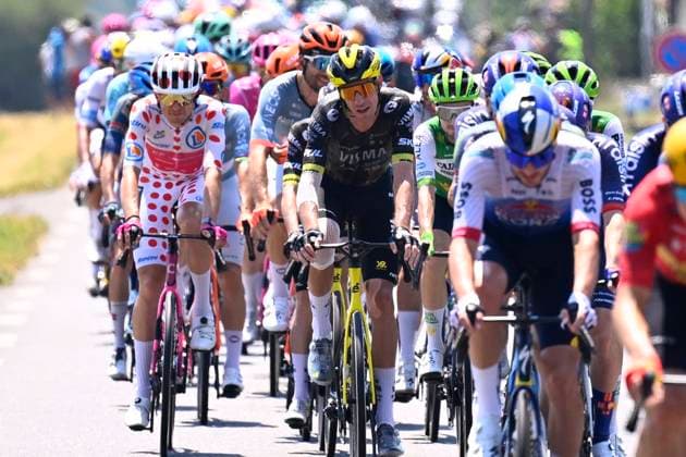 Tour de France 2026 Stage 5 PAU, FRANCE - JULY 08 : Armirail Bruno (FRA) of Team Visma Lease a Bike during stage 5 of the 113rd edition of Tour de France an UCI World Tour 2.UWT cycling road race stage for Men Elite of 158 km with start in Lannemezan and finish in Pau on July 8, 2026 in Pau, France, 08 07 2026 ( Motordriver Kurt Vandenborre - Pau France  Copyright: xTomasxSiskx