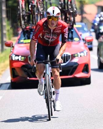Tour de France 2026 Stage 5 PAU, FRANCE - JULY 08 : Veistroffer Baptiste (FRA) of Lotto - Intermarche during stage 5 of the 113rd edition of Tour de France an UCI World Tour 2.UWT cycling road race stage for Men Elite of 158 km with start in Lannemezan and finish in Pau on July 8, 2026 in Pau, France, 08 07 2026 Pau France  Copyright: xTomasxSiskx