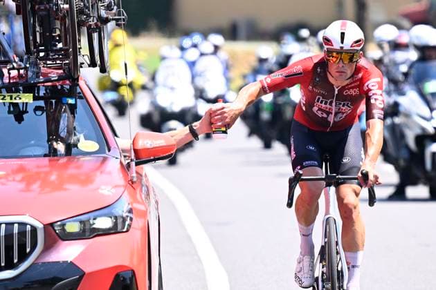 Tour de France 2026 Stage 5 PAU, FRANCE - JULY 08 : Veistroffer Baptiste (FRA) of Lotto - Intermarche during stage 5 of the 113rd edition of Tour de France an UCI World Tour 2.UWT cycling road race stage for Men Elite of 158 km with start in Lannemezan and finish in Pau on July 8, 2026 in Pau, France, 08 07 2026 Pau France  Copyright: xTomasxSiskx