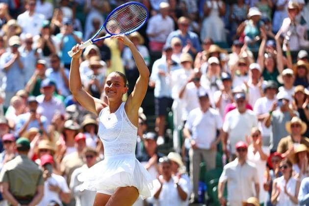 Marta Kostyuk celebrates winning her quarter final match Wimbledon Tennis Championships, Day 10, The All England Lawn Tennis and Croquet Club, London, UK - 08 Jul 2026London The All England Lawn Tennis and United Kingdom  Copyright: xJamesxMarsh Shutterstockx 16978036bs