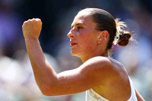 Marta Kostyuk celebrates during her quarter final match Wimbledon Tennis Championships, Day 10, The All England Lawn Tennis and Croquet Club, London, UK - 08 Jul 2026London The All England Lawn Tennis and United Kingdom  Copyright: xJamesxMarsh Shutterstockx 16978036cb