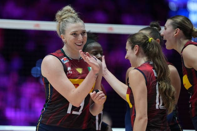 Volleyball Nations League Hong Kong 2026 - Day 1 Sarah Luisa Fahr (No.19) from team Italy during the match between Italy and Ukraine Volleyball Nations League Hong Kong 2026 on July 8, 2026 in Hong Kong. (Photo by Ellan Mad Nexpher Images) Hong Kong