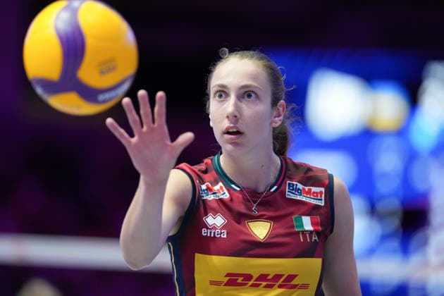 Volleyball Nations League Hong Kong 2026 - Day 1 Stella Nervini (No.16) from team Italy during the match between Italy and Ukraine Volleyball Nations League Hong Kong 2026 on July 8, 2026 in Hong Kong. (Photo by Ellan Mad Nexpher Images) Hong Kong