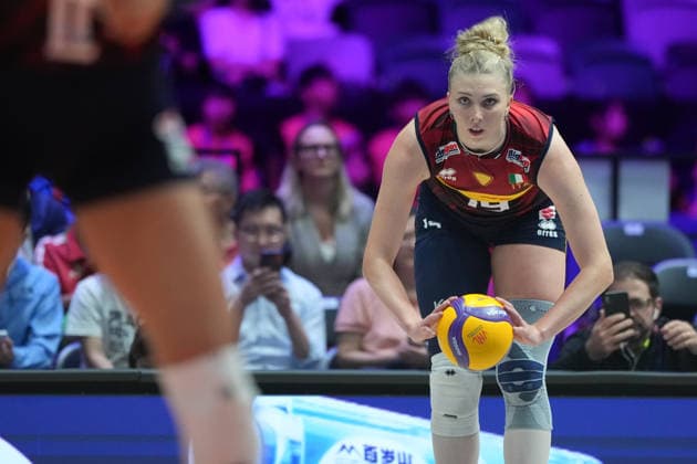 Volleyball Nations League Hong Kong 2026 - Day 1 Sarah Luisa Fahr (No.19) from team Italy during the match between Italy and Ukraine Volleyball Nations League Hong Kong 2026 on July 8, 2026 in Hong Kong. (Photo by Ellan Mad Nexpher Images) Hong Kong