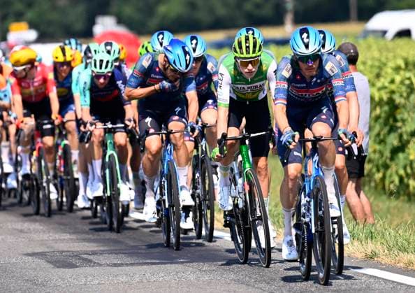 Tour de France 2026 Stage 5 PAU, FRANCE - JULY 08 : rider of team Caja Rural - Seguros RGA during stage 5 of the 113rd edition of Tour de France an UCI World Tour 2.UWT cycling road race stage for Men Elite of 158 km with start in Lannemezan and finish in Pau on July 8, 2026 in Pau, France, 08 07 2026 ( Motordriver Kurt Vandenborre - Pau France  Copyright: xTomasxSiskx
