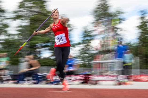 260708 Carolin Näslund IF Göta Karlstad tävlar i damernas spjut under friidrottstävlingen Folksam Grand Prix den 8 juli 2026 i Karlstad. *** July 8, 2026: Carolin Näslund of IF Göta Karlstad will compete in the women’s javelin throw at the Folksam Grand Prix track and field meet on July 8, 2026, in Karlstad  Copyright: FREDRIKxKARLSSON BB260708FK004