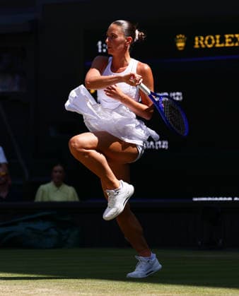 Wimbledon Championships 2026, Saturday Practice, AELTC Wimbledon, London, UK - 08 07 2026 Marta Kostyuk (UKR) in action during her Quarter Final match against Jasmine Paolini (ITA) in the 2026 Wimbledon Championships at the AELTC London London AELTC Wimbledon London GBR, UK NEWSPAPERS OUT Copyright: xMarkxGreenwoodx
