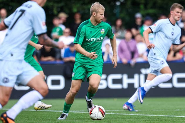 2026.07.08, xkwix, Fußball, Testspiel, DSC Arminia Bielefeld - FC Gütersloh, Trainingsgelände des DSC Arminia Bielefeld, Saison 2026 2027: Len Wilkesmann (FC Gütersloh 15) DFB regulations prohibit any use of photographs as image sequences and or quasi-video. Photo: xKamilxWilkowskixPressefotoKochx Nordrhein-Westfalen Deutschland *** July 8, 2026, xkwix, soccer, friendly match, DSC Arminia Bielefeld vs. FC Gütersloh, DSC Arminia Bielefeld training facility, 2026–2027 season, Len Wilkesmann, FC Gütersloh 15. DFB regulations prohibit any use of photographs as image sequences and or quasi-video. Photo: xKamilxWilkowskixPressefotoKochx, North Rhine-Westphalia, Germany