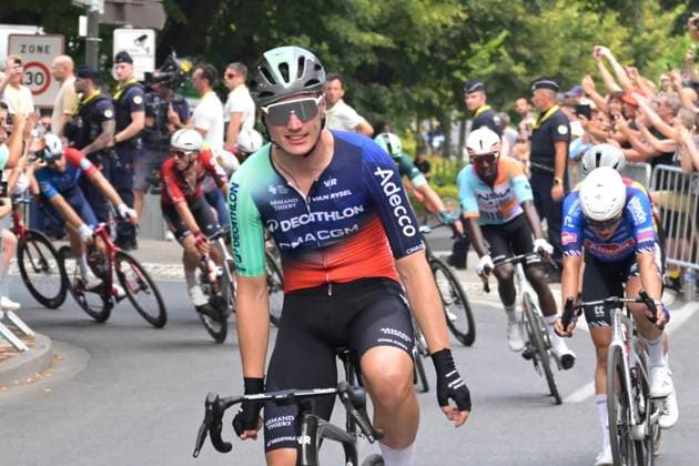 Tour de France 2026 Stage 5 PAU, FRANCE - JULY 08 : Kooij Olav (NED) of Decathlon CMA CGM Team during stage 5 of the 113rd edition of Tour de France an UCI World Tour 2.UWT cycling road race stage for Men Elite of 158 km with start in Lannemezan and finish in Pau on July 8, 2026 in Pau, France, 08 07 2026 Pau France  Copyright: xDavidxPintensx
