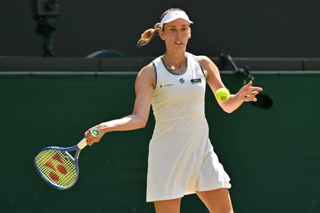 Wimbledon Tennis Championships 2026 - Day 10 LONDON, UNITED KINGDOM - JULY 08: Elise Mertens of Belgium plays in the Ladies singles quarter-finals round match against Linda Noskova of the Czech Republic during day 10 of The Wimbledon Tennis Championships at All England Lawn Tennis and Croquet Club on July 08, 2026 in London, United Kingdom. Ray Tang Anadolu London United Kingdom. Editorial use only. Please get in touch for any other usage.  Copyright: x2026xAnadoluxRayxTangx