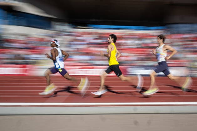 260708 Ibrahim Buras Norway deltar i herrarnas 1500 meter under friidrottstävlingen Folksam Grand Prix den 8 juli 2026 i Karlstad. *** July 8, 2026: Ibrahim Buras of Norway will compete in the men s 1,500-meter race at the Folksam Grand Prix track and field meet on July 8, 2026, in Karlstad  Copyright: FREDRIKxKARLSSON BB260708FK041