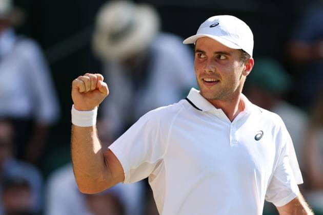 Arthur Fery gestures during his Quarter-Final match Wimbledon Tennis Championships, Day 10, The All England Lawn Tennis and Croquet Club, London, UK - 08 Jul 2026London The All England Lawn Tennis and United Kingdom  Copyright: xKieranxMcManus Shutterstockx 16978034dh