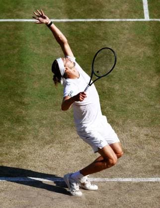 Alexander Zverev during his quarter final match. Wimbledon Tennis Championships, Day 10, The All England Lawn Tennis and Croquet Club, London, UK - 08 Jul 2026London The All England Lawn Tennis and United Kingdom  Copyright: xJamesxMarsh Shutterstockx 16978036gr