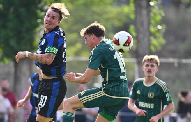 08.07.2026 - Fussball - Saison 2026 2027 - Testspiel Freundschaftsspiel Vorbereitungsspiel - SC Eltersdorf ( SCE Quecken ) - SpVgg Greuther Fürth ( Kleeblatt ) - - Sportfoto Zink - xwoxzix - regulations prohibit any use of photographs as image sequences and or quasi-video - only for editorial use - Felix Klaus (30, SpVgg Greuther Fürth ) Marco Niedermayer (16, SC Eltersdorf ) *** July 8, 2026 Soccer Season 2026–2027 Exhibition Match Friendly Match Preseason Match SC Eltersdorf SCE Quecken SpVgg Greuther Fürth Kleeblatt Sports Photo Zink xwoxzix Regulations prohibit any use of photographs as image sequences and or quasi-video; for editorial use only for editorial use only. Felix Klaus, 30, SpVgg Greuther Fürth; Marco Niedermayer, 16, SC Eltersdorf