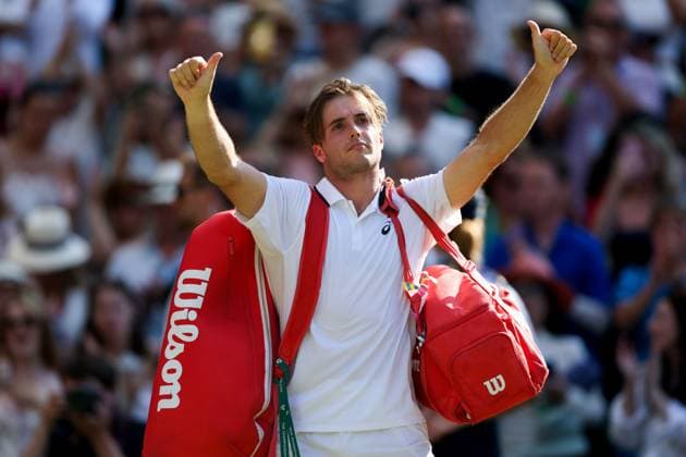 Arthur Fery celebrates victory during his Quarter-Final match Wimbledon Tennis Championships, Day 10, The All England Lawn Tennis and Croquet Club, London, UK - 08 Jul 2026London The All England Lawn Tennis and United Kingdom  Copyright: xKieranxMcManus Shutterstockx 16978034ek