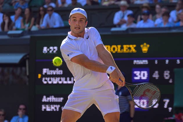 Day Ten: The Championships - Wimbledon 2026 LONDON, ENGLAND JULY 08 - Arthur Fery of Great Britain during Gentlemen s Quarter Final against Flavio Cobolli of Italy at The Wimbledon Lawn Tennis Championship at Wimbledon on July 08, 2026 in London, England. (Photo by Keeran Marquis)  Copyright: xKeeranxMarquis Fotoarena SPPx Sportspressphoto_SPR187644