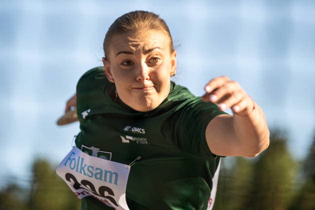 260708 Weronika MuszyÅ ska Poland deltar i damernas diskus under friidrottstävlingen Folksam Grand Prix den 8 juli 2026 i Karlstad. *** July 8, 2026: Weronika MuszyÅ from Poland will compete in the women s discus throw at the Folksam Grand Prix track and field meet on July 8, 2026, in Karlstad  Copyright: FREDRIKxKARLSSON BB260708FK050