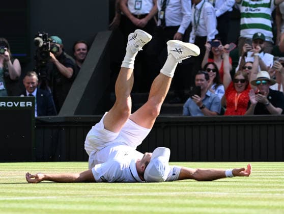 The Championships Wimbledon 2026 The Championships Wimbledon 2026 Day 10 08 07 2026 Arthur Fery (GBR) wins quarter final match beating Flavio Cobolli (ITA) in straight sets. Photo:- Roger Parker International Sports Fotos Ltd London UK Copyright: xx