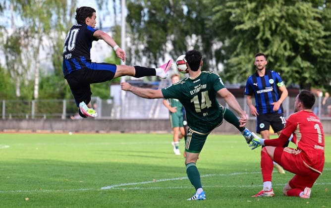 08.07.2026 - Fussball - Saison 2026 2027 - Testspiel Freundschaftsspiel Vorbereitungsspiel - SC Eltersdorf ( SCE Quecken ) - SpVgg Greuther Fürth ( Kleeblatt ) - - Sportfoto Zink - xwoxzix - regulations prohibit any use of photographs as image sequences and or quasi-video - only for editorial use - Leander Popp (20, SpVgg Greuther Fürth ) Patrick Ort (14, SC Eltersdorf ) Axel Hofmann (1, SC Eltersdorf ) *** July 8, 2026 Soccer Season 2026–2027 Exhibition Match Friendly Match Preseason Match SC Eltersdorf SCE Quecken SpVgg Greuther Fürth Kleeblatt Sports Photo Zink xwoxzix Regulations prohibit any use of photographs as image sequences and or quasi-video; for editorial use only for editorial use only. Leander Popp 20, SpVgg Greuther Fürth; Patrick Ort 14, SC Eltersdorf; Axel Hofmann 1, SC Eltersdorf