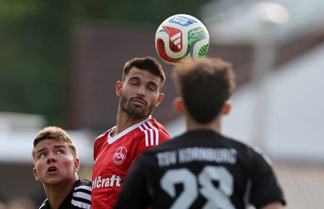 Kalogeropoulos , Freundschaftsspiel TSV Kornburg-1.FCN Nürnberg , , Fußball , 2.Bundesliga in Kornburg , Nürnberg , Bayern , Deutschland . Juli 08 , 2026 . Photo by: Davide Elias IPA Photo Pressefoto DENL Copyright: xDavidexEliasx