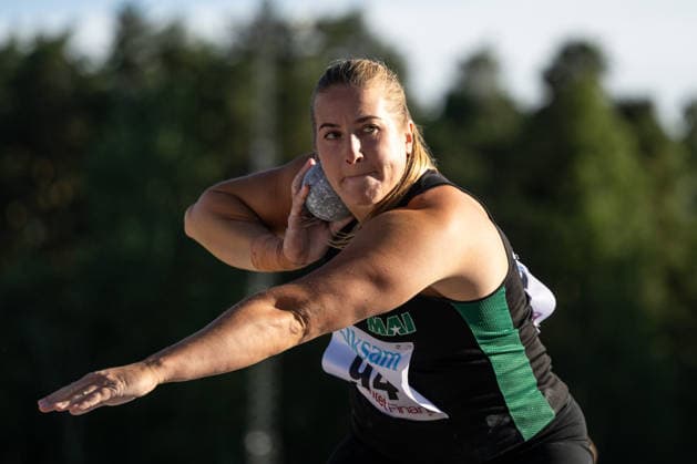 260708 Fanny Roos Malmö AI deltar i damernas kula under friidrottstävlingen Folksam Grand Prix den 8 juli 2026 i Karlstad. *** July 8, 2026: Fanny Roos of Malmö AI will compete in the women’s shot put at the Folksam Grand Prix track and field meet on July 8, 2026, in Karlstad  Copyright: FREDRIKxKARLSSON BB260708FK063